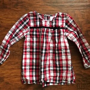 NWOT Toddler plaid girl shirt